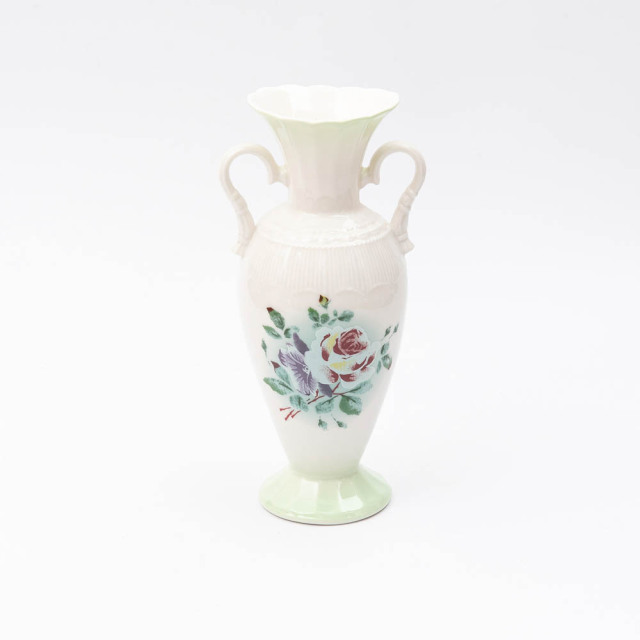 プリンセスローズ　グリーン　エレガンス手付花瓶 [ご予約商品]