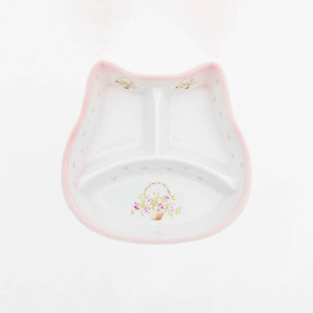 ローズバスケット　ねこキッズプレート [ご予約商品]
