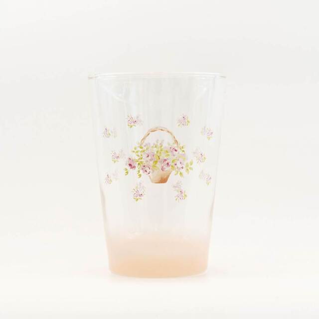 [ご予約商品]ローズバスケット　グラス450ml