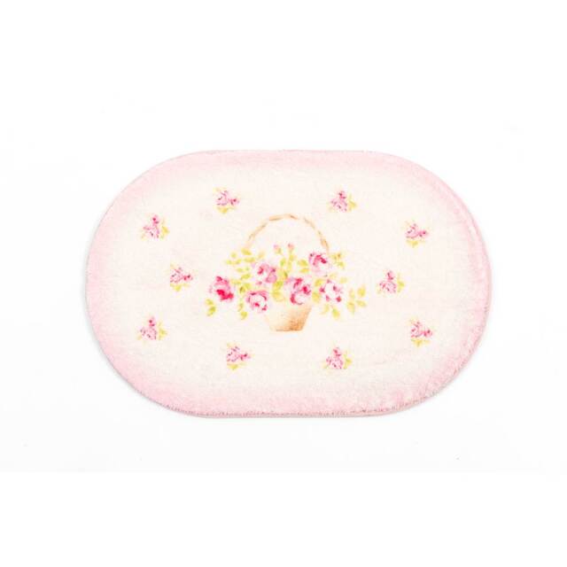 ローズバスケット　ふわふわシャギーマットオーバル [ご予約商品]