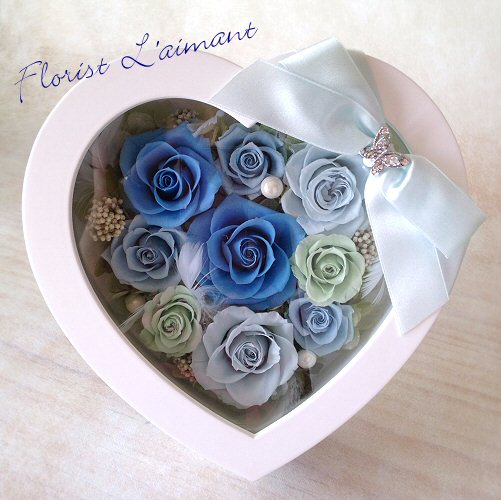 ハートフレーム（ブルー）01