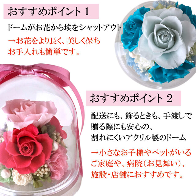 チャーム（ピンク）｜プリザーブドフラワー/誕生日/結婚記念日/結婚