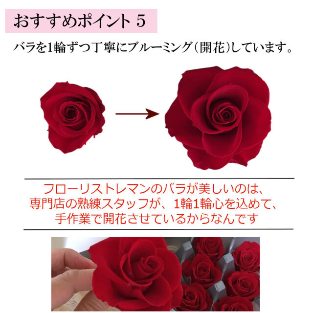 チャーム（ピンク）｜プリザーブドフラワー/誕生日/結婚記念日/結婚