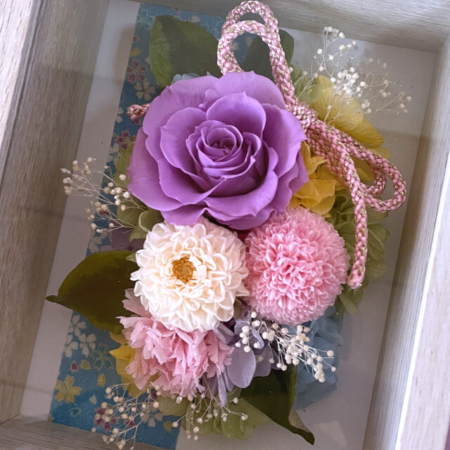 フォトフレーム 特大 還暦祝い 造花無し フラワーボックス