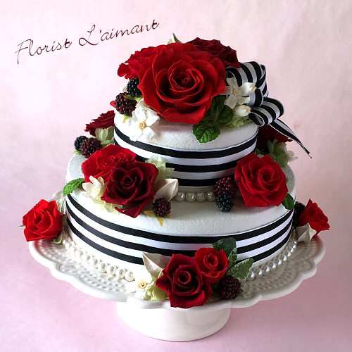 【ひび様】フェイクスイーツ◆五輪の華やかピンクローズ♡ホールケーキ◆リアルサイズ ひび様】フェイクスイーツ◇五輪の華やかピンクローズ♡ホール