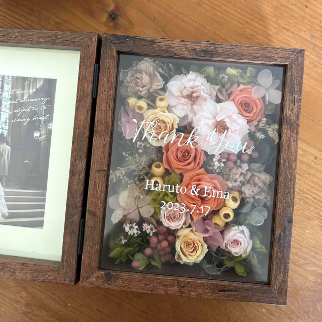 フローリストレマン プリザーブドフラワー フォトフレーム 写真立て 名