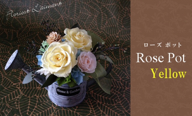 ローズポット（イエロー）