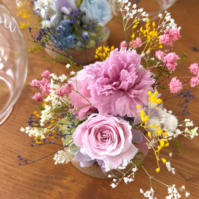 プリザーブドフラワー 母の日 プレゼント 誕生日プレゼント ガラス