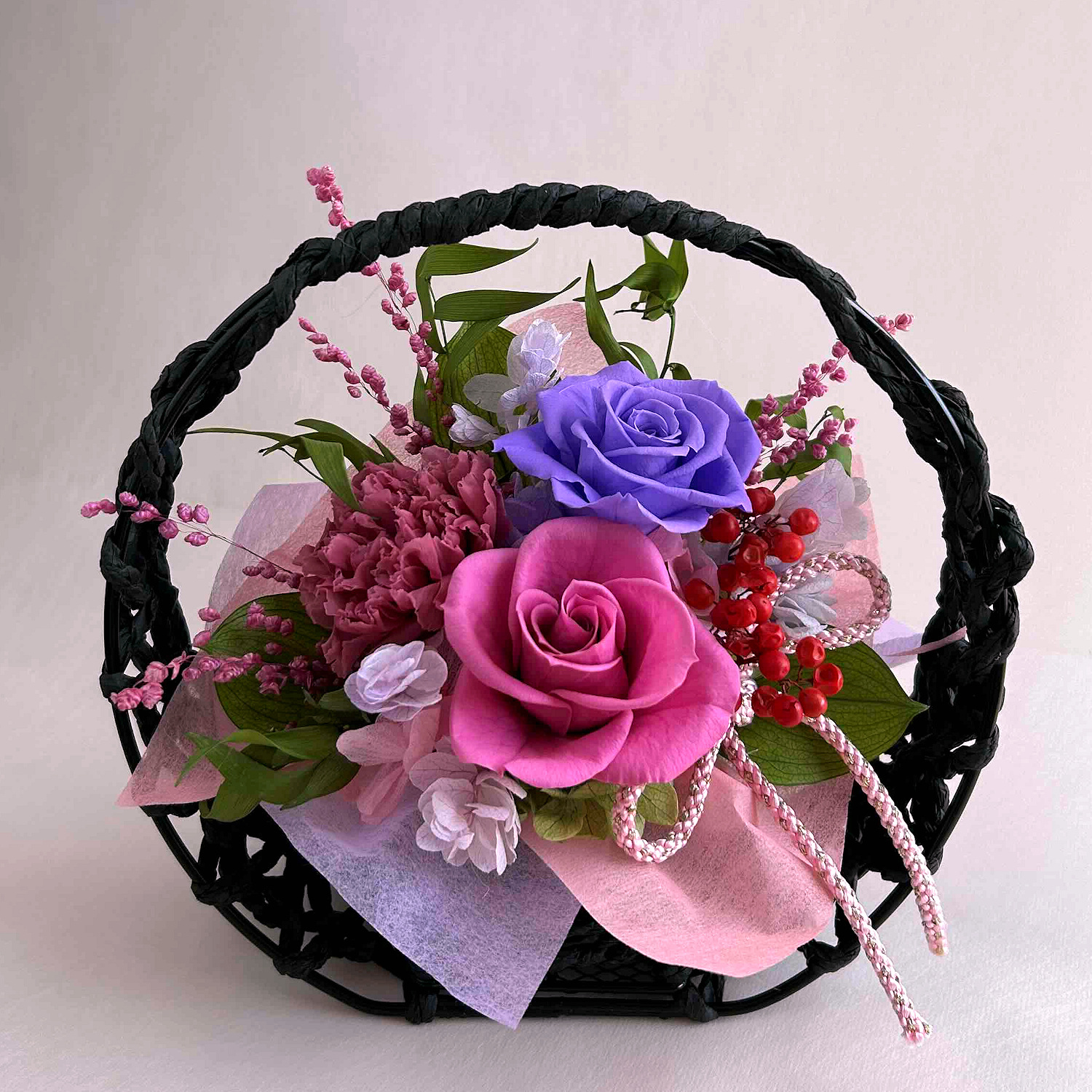 和風 プリザーブドフラワー 円華（ラベンダー）01