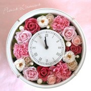 結婚贈呈花、新築祝いにおすすめ プリザーブドフラワーの花時計
