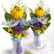 プリザーブドフラワー お供え 仏花 お洒落 蘭 デンファレ 菊 |フウガ