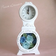 プリザーブドフラワー 花 花時計 結婚祝い 誕生日プレゼント 両親贈呈