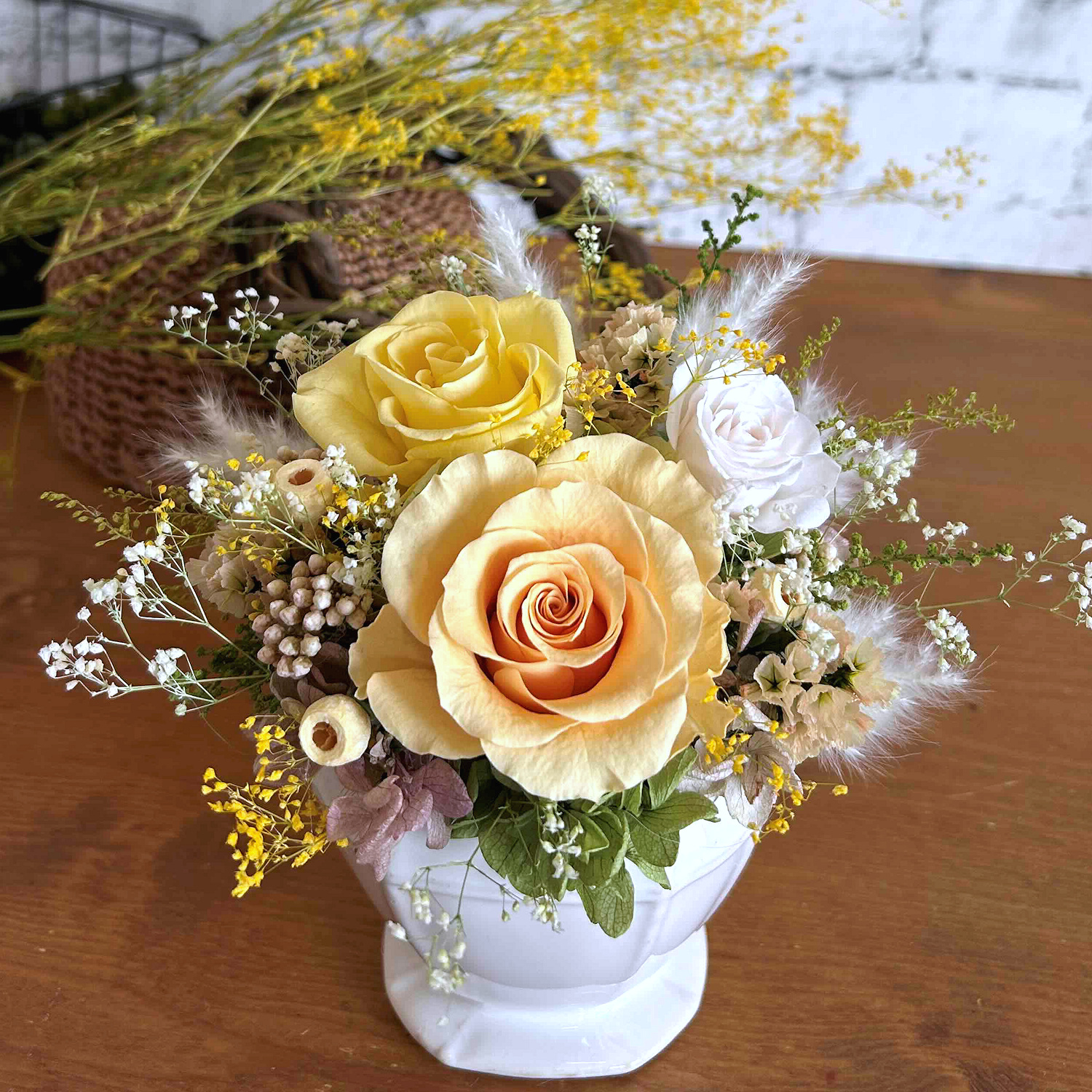 プリザーブドフラワーニーナ（オレンジ）02