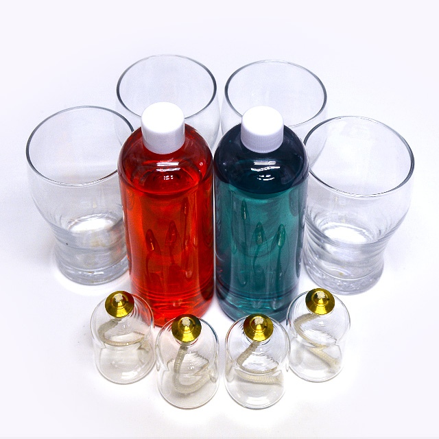 【X'mas】クリスマスアドベント キャンドルランプセット（レッド＆グリーン）◆売れ切りました再入荷はありません◆