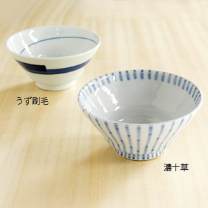 【和食器通販ショップ藍土な休日】田森陶園　濃十草朝顔丼