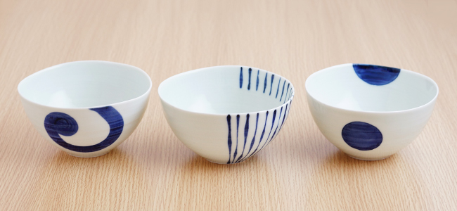 波佐見焼 康創窯 「手作り風 ボウル（3柄）」 どんぶりとしても使える