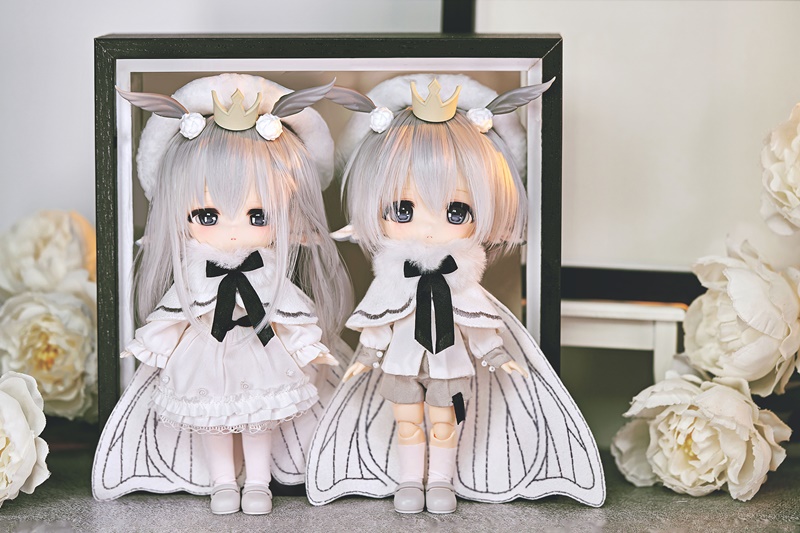 ☆送料無料☆005_PICCODO ACTION DOLL X 白匣アリス デフォルメドール 白桑&灰葉 2体セット