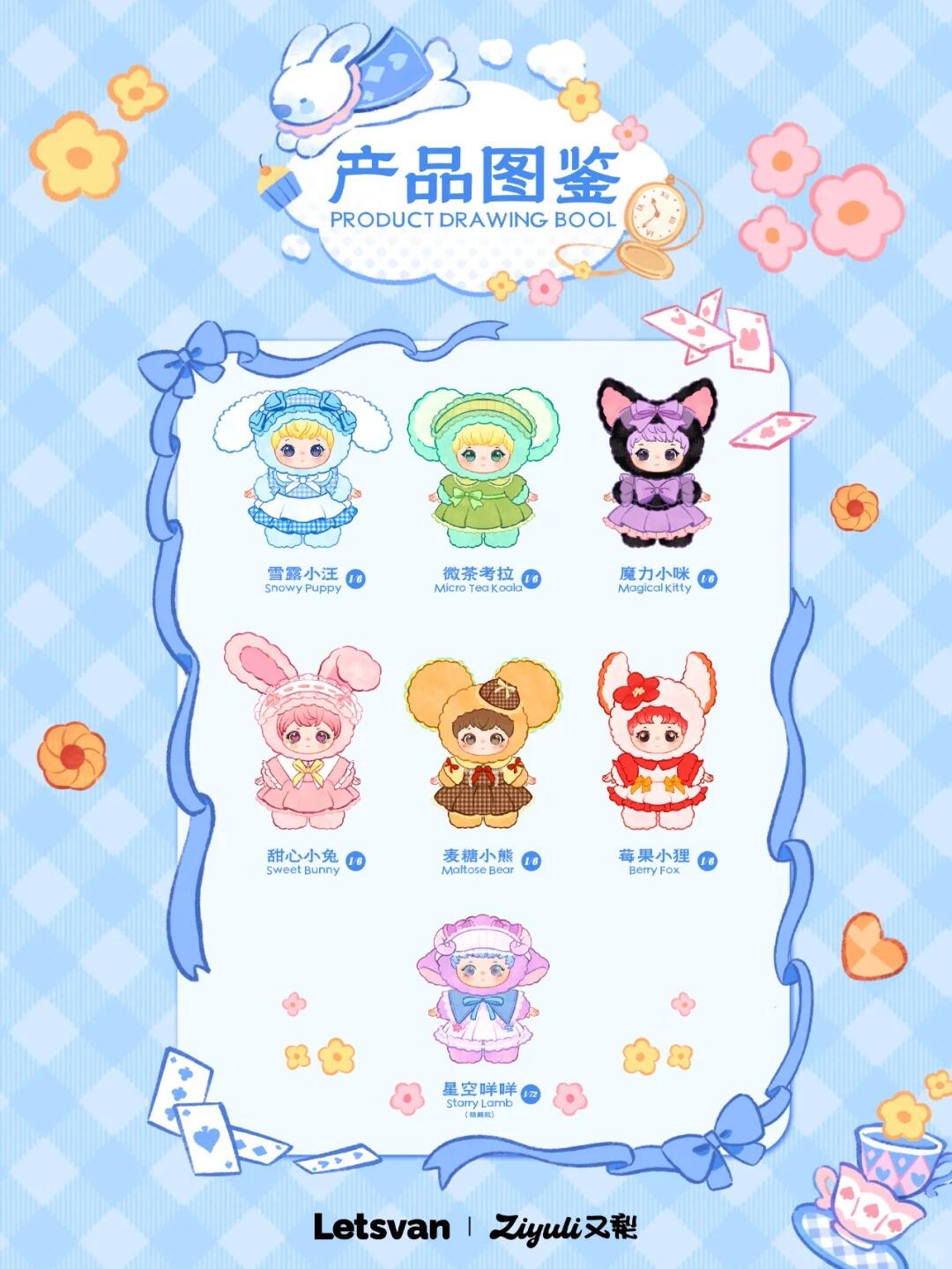 LETSVAN ZIYULI ロリータ秘境のお茶会シリーズ トレーディングプラッシュフィギュア