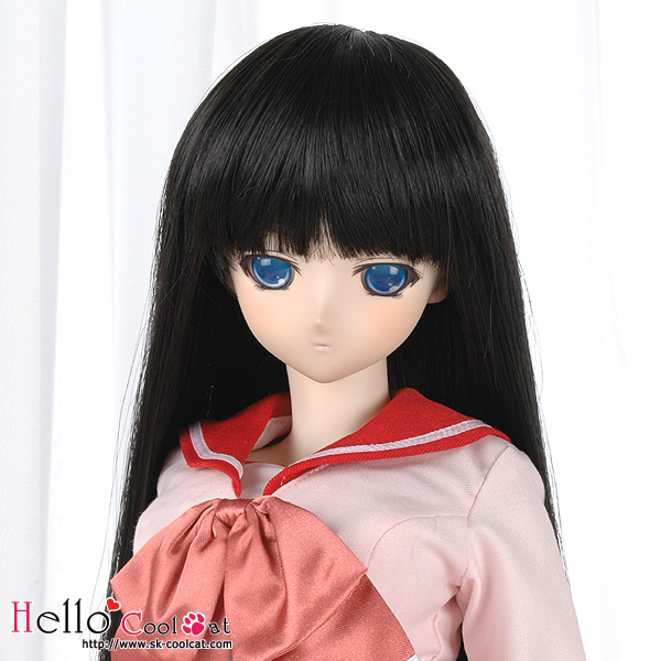 8～9.5インチCC耐熱 ウィッグ ストレートロング ブラック HT-04C 10797