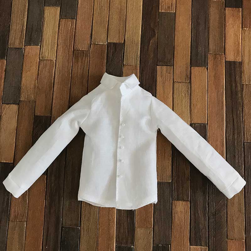 HS 長袖シャツ／白【1/6男子図鑑】[dn019]