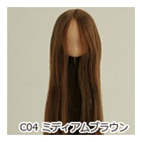 オビツ11センチボディ用植毛ヘッド11-01/ナチュラル ミディアムブラウン11HD-DO1NC04