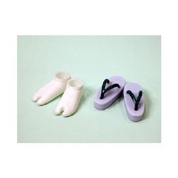 オビツ23・25・27センチ用草履・足袋セット 青 27SH-F010Ｌ