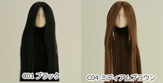 オビツボディ 27用 植毛01ヘッド ホワイティ 27HD-F01WC