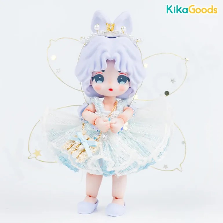 オビツ11ボディ、1/12、ブラインドドールサイズ パフィースカートドレスセット ライトブルー