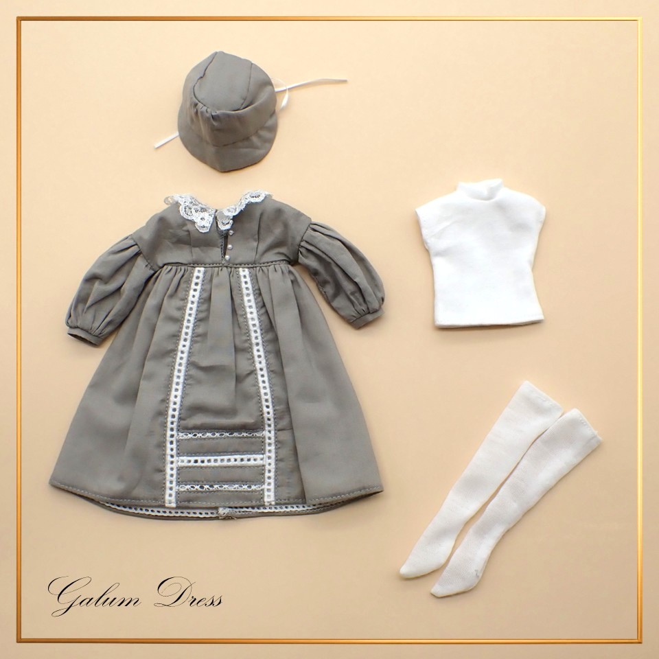 Galum 27cmドロップショルダーワンピースドレスセット  GMDC27-10
