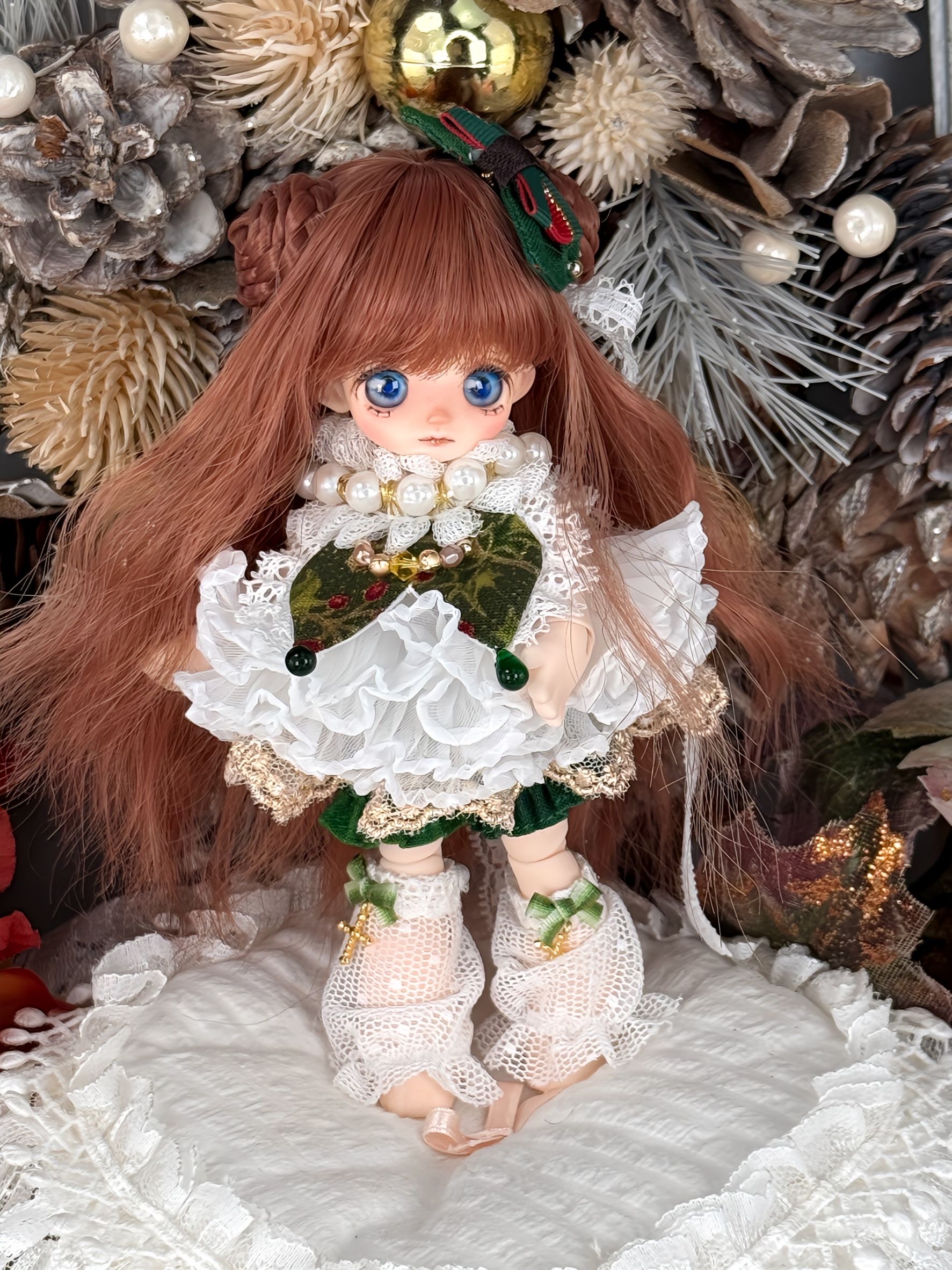 花かごの小部屋 Larimar Revi (ルヴィ) ヘッド ポインセチア グリーン