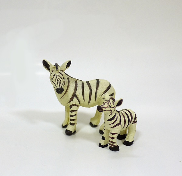 ミニチュアアニマル ゼブラファミリー２点セットSサイズ5E2469