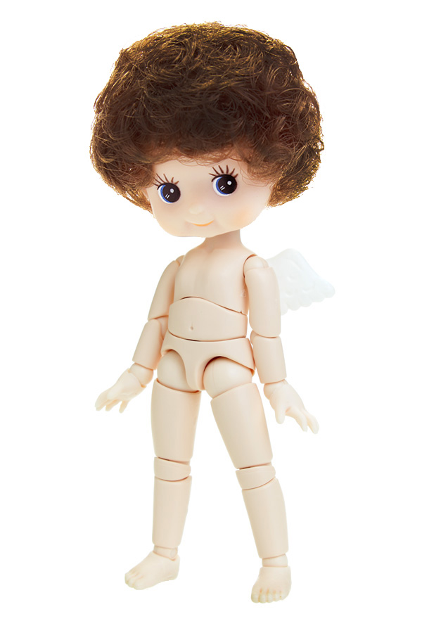 【11FQHC-AF-BK】フル可動キューピー　ヘアコレクション　アフロ　黒的濃茶