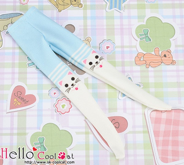 coolcat ブライスサイズ プリントストッキングBP-T02キャットブルー