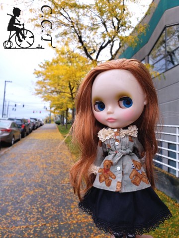 CCT テディベアプリントシャツ＆スカートセット c587