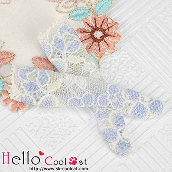 coolcat ブライス・プーリップサイズ ニーソックスKS-106Nレースブルー