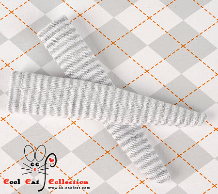 CC ブライス・プーリップサイズ ニーソックス横縞KS-77ホワイト+グレー