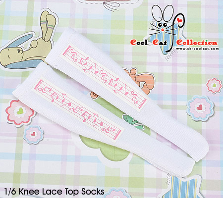 coolcat ブライス・プーリップサイズ ロリータミュージカルノートニーソックスKS-P23ピンク