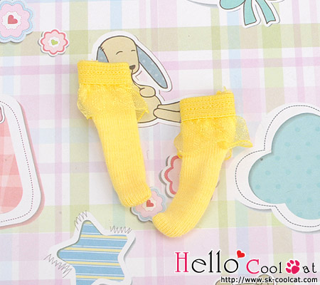 cc ブライス・プーリップサイズ アンクルソックスKS-A14イエロー