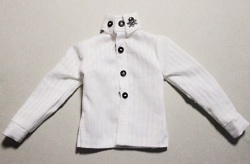 HS ピンズ付きストライプシャツ/イスルサイズ ji002