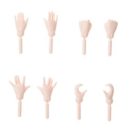 オビツ21/23ｃｍ用手4種セット/ホワイティ23RP-F01W-23