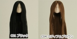 オビツボディ 27用 植毛01ヘッド ホワイティ 27HD-F01WC