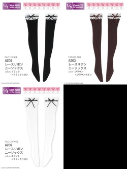 AZO2レースリボンニーソックス　 FAO120