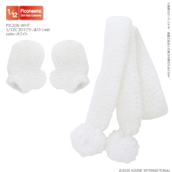 1/12ピコDマフラー&ミトンset PIC336-WHT