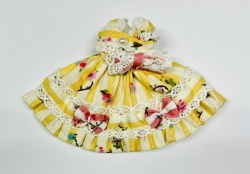 CCTプチブライスサイズイエローストライプ＆ピンクリボンワンピースcp116