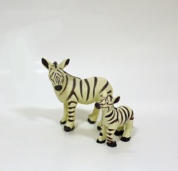 ミニチュアアニマル ゼブラファミリー２点セットSサイズ5E2469