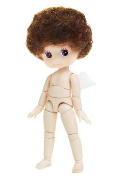 【11FQHC-AF-BK】フル可動キューピー　ヘアコレクション　アフロ　黒的濃茶