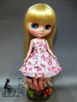 CCTミディサイズアニマル＆ハートプリントワンピースcmb051