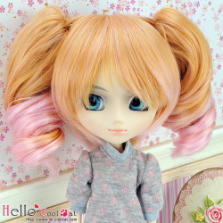 8～9.5インチCC耐熱2ウェイウィッグHT-GL2226イエロブラウン+ピンク