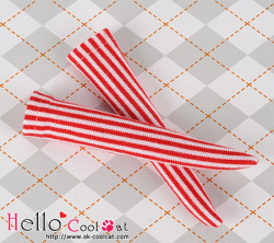 CC ブライス・プーリップサイズ ニーソックスストライプKS-109レッド＋ホワイト