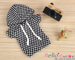 CC フード付ショートスリーブシャツ グリッドブラック NP-A22